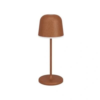 Imagen de EGLO Mannera S Lámpara de mesa con batería LED para exteriores, inalámbrica, regulable, estaca, aluminio, acero en color marrón rojizo, IP54