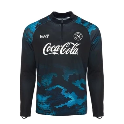 Imagen de SSC Napoli [EA7] Felpa Training Home Ea7 Sudadera sin Capucha, Turquesa, X Large Unisex Adulto