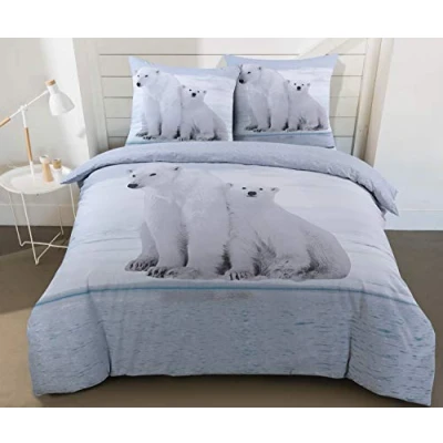 Imagen de Vision Juego de funda nórdica franela (240 x 220 cm, 2 fundas almohada 65 100% algodón,