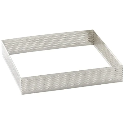 Imagen de Lacor 68570 Molde Aro Cuadro Perforado 20x20x3,5cm Inox