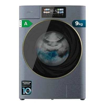Imagen de Cecotec Lavadora 9Kg Carga Frontal Autodosis Bolero DressCode 9950 Autodose Inverter 3D Ice Blue A. Acabado Azul 1400 Rpm, Core Matrix Screen, Puerta XXL, Luz Interior