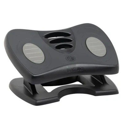 Imagen de Unilux, Reposapiés de Oficina Ergonómico Nymphea, Altura Ajustable, Antideslizante, Color Gris