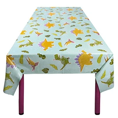 Imagen de Boland 50060 Mantel Dino, tamaño 130 x 180 cm, diseño de Dinosaurio, Decorativo, vajilla para Fiestas, cumpleaños, Fiesta temática, Carnaval, Carnaval
