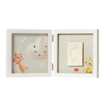 Imagen de Tiny Love Marco Único, Kit Huella Bebé Pie y Manos, Cuadro Personalizado con Foto, Recuerdo Mano, Dermatológicamente Testado, Regalos Recién Nacidos, Todo en Uno, Creations, Blanco