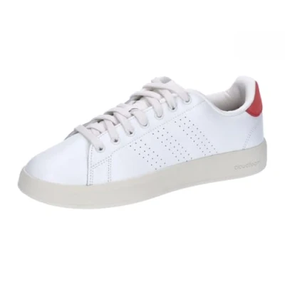 Imagen de adidas Advantage Premium Leather Shoes, Zapatos Hombre, Core White/Core White/Bright Red, 45 1/3 EU