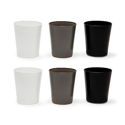 Imagen de Excelsa Portofino Juego de 6 vasos, blanco/negro/gris, 30 cl., vidrio soplado