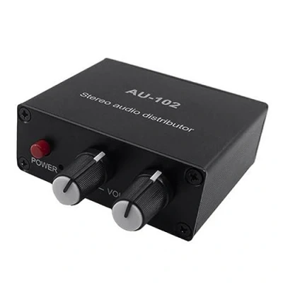 Imagen de COSINE 1 Pieza Entrada 2 Salidas Mezclador Audio Distribuidor RCA Multicanal para Amplificador de Potencia Activo