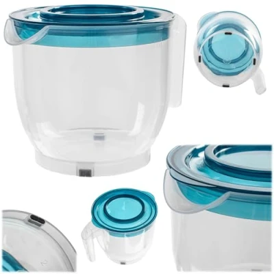 Imagen de KADAX vaso medidor, volumen de llenado: 2 litros, jarra medidora plástico, mezclador con tapa, escala medición, mililitros, gramos, mango redondeado, vertedor, protección contra
