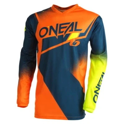 Imagen de O&#039;NEAL Element Jersey, Maillot Racewear Hombre, Blau/Orange/Neongelb, XL