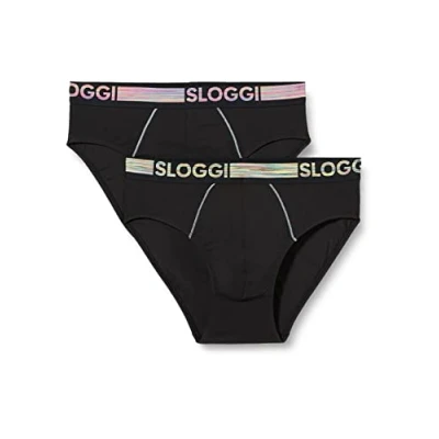 Imagen de sloggi Hombre Go Abc Natural H Midi 2P, Negro, S