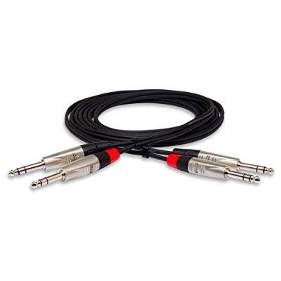 Imagen de Hosa Technology HSS 005X2 Cable jack (6.3 mm, acodado), color negro