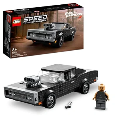 Imagen de LEGO 76912 Speed Champions Fast &amp; Furious 1970 Dodge Charger R/T, Maqueta de Coche para Construir con Mini Figura Dominic Toretto, Regalo Película
