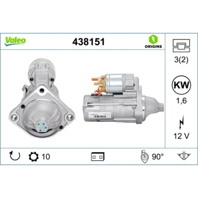 Imagen de VALEO NEW ORIGINAL PART 438151 Motor de arranque 12 1,6 10 BMW: 3 Berlina, 5 Coupé