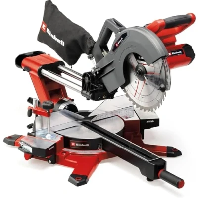 Imagen de Einhell ‌Tronzadora ingletadora con batería TE SM 36/10 L Li Solo Power X Change (36V, hoja de sierra 254 mm, 3800 rpm, función tracción suave, láser línea corte, sin batería)