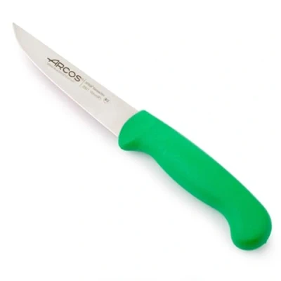Imagen de Arcos Serie 2900 Cuchillo de Verduras Hoja Acero Inoxidable NITRUM 100 mm Mango inyectado en Polipropileno Color amarillo