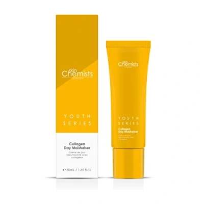 Imagen de skinChemists Crema Hidratante de Día con Colágeno 50ml Antienvejecimiento, y Defensa contra las Arrugas Colageneer 1%, Collasurge 1%