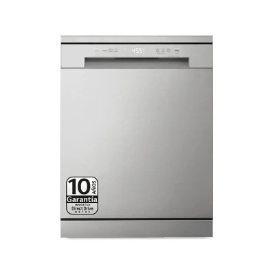 Imagen de Lavavajillas LG DF142FV, 14 servicios, 5 programas, 60 cm, QuadWash™, Inverter Direct Drive™, Inox antihuellas