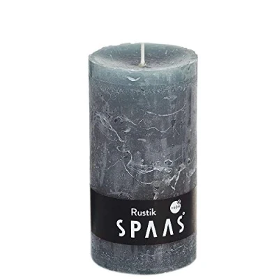 Imagen de Spaas, Gris 8 Velas rústicas sin Perfume 70, 60 Horas, Cera de parafina, D 70 mm x H 130