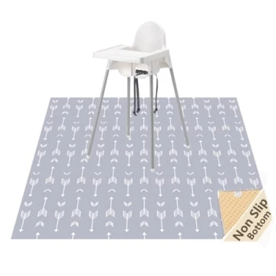 Imagen de Womumon Estera de 51 &quot;para Debajo la Silla Alta, Esterilla para derrames Lavable antirresbaladiza Antideslizante Resistente al Agua Flecha
