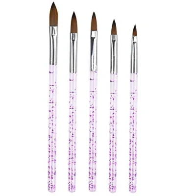 Imagen de AvoDovA Cepillos para Uñas, 5 Pz Pinceles de Plumas Arte Pincel Acrilico Uñas Decoracion UV Gel
