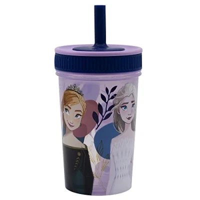 Imagen de Stor Vaso Infantil Reutilizable con Pajita de Silicona 465 ml Frozen
