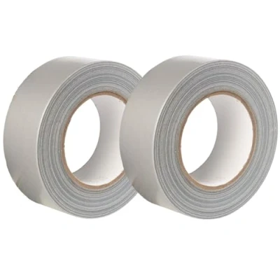 Imagen de GTSE Cinta americana plateada de 48 mm x 50 m tela resistente, adhesiva e impermeable Para reparar, fijar, agrupar, reforzar y sellar 2 rollos
