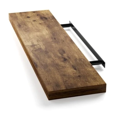 Imagen de CASARIA Estantería para Pared Baldas Flotantes 90cm Fijación Invisible Repisa Multiusos Estante Madera
