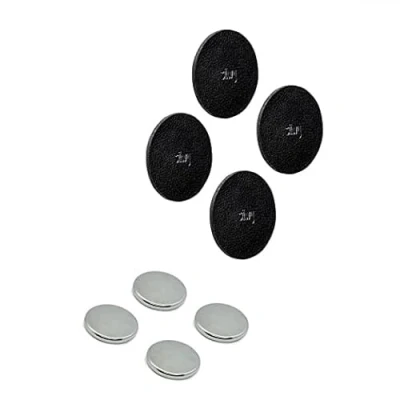 Imagen de Silwy® Power Bundle Compuesto de 4 imanes Potencia, Incluye 8 Almohadillas Adhesivas y Gel Metal en 7,5 cm Color Negro, Flexible, hogar, la Oficina, el