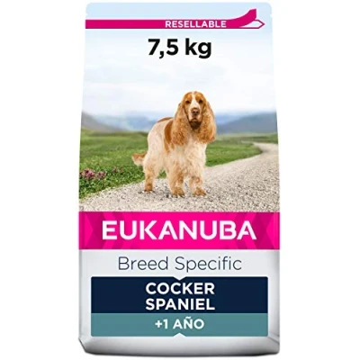 Imagen de EUKANUBA Breed Specific alimento seco para perros cocker spaniel adultos, óptimamente adaptado a la raza 7.5 kg