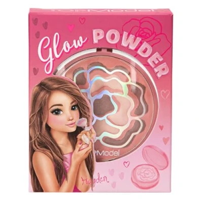 Imagen de Depesche 12814 TOPModel Beauty and Me Polvos iluminadores en Tarro Redondo con bisagra, Ligeramente Brillantes Tonos Piel y marrón, Incl. Espejo Esponja, Multicolor