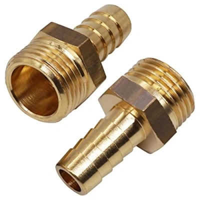 Imagen de SKIR&#039;CO (2 Piezas) Rosca Macho de latón 1/2 Pulgadas x 12 mm, Adaptador púas Manguera, Conector Cola BSP