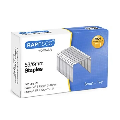 Imagen de Rapesco 0749 Grapas Galvanizadas 53/6 mm, Caja de 5000