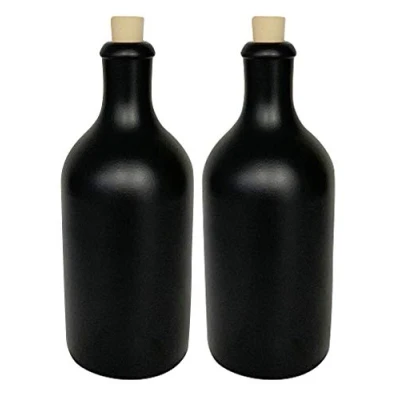 Imagen de mikken Aceitera (2 unidades, 500 ml, loza, con corcho), color negro