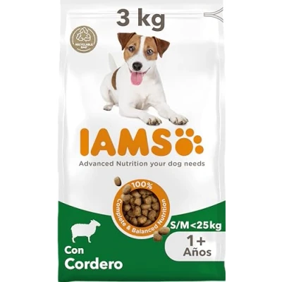 Imagen de IAMS Alimento seco para perros de razas pequeñas y medianas con cordero, comida seca adultos más 1 año, 3 kg