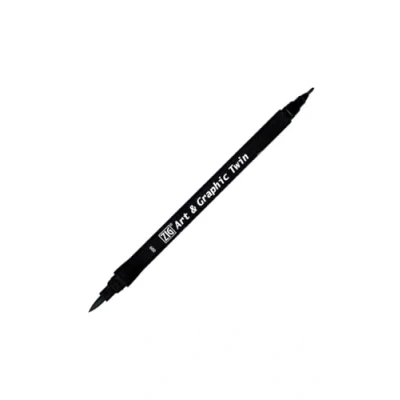 Imagen de ROTULADOR ACUARELABLE DOS PUNTAS ZIG PINCEL Y 2 MM 009 NEGRO