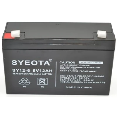 Imagen de BATERIA Plomo SELLADA Recargable 6V / 12Ah Ref SY12 6 NP12 FG11202 MP12 LCR0612P