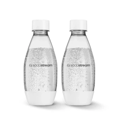 Imagen de SodaStream Paquete doble de 0,5 l, apto para lavavajillas, botella delgada (blanco)