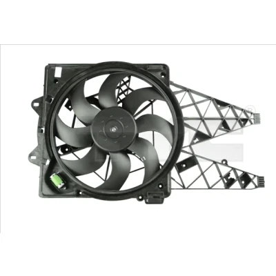 Imagen de TYC 809 0037 Ventilador de radiador 385 300 con bastidor (armazón) FIAT: Doblo II Furgón / Familiar