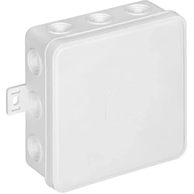 Imagen de Miratic Caja Estanca Exterior IP54 para Cables Conexiones de Empalme Superficie CLICK 100x100x41mm 12 abertura (Blanco)