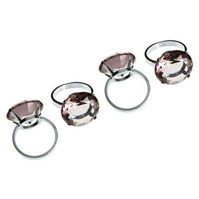 Imagen de Premier Housewares Juego de servilleteros (Forma Anillo con Diamante, 4 Unidades), Color Gris
