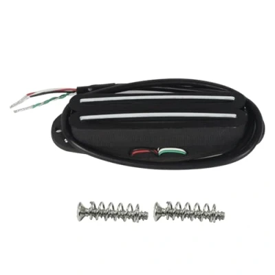 Imagen de FLEOR Alnico 5 Hot Rail Humbucker Pastilla de bobina simple 9 10K Negro Ajuste ST SQ TL guitarra