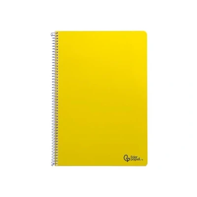 Imagen de Liderpapel Cuaderno espiral a4 smart tapa blanda 80h 75gr cuadro 4mm con margen color amarillo