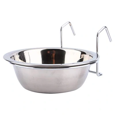 Imagen de Yosoo Comederos para Colgar con Aro De Sujeci Y Gancho Montaje Jaula, La Talla S, Acero Inoxidable (Cuencos Dispensadores Agua Comida Mascotas: Perro, Gato, Conejo)