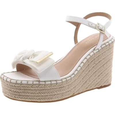 Imagen de Ted Baker Sandalias de alpargatas Gia Bow para mujer, color blanco, 8.5 US