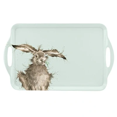Imagen de Portmeirion Home &amp; Gifts Wrendale Bandeja Grande con Asa (Hare), Melamina, Multicolor, 20 x 29,5 48 cm (Multi Color,20 cm)