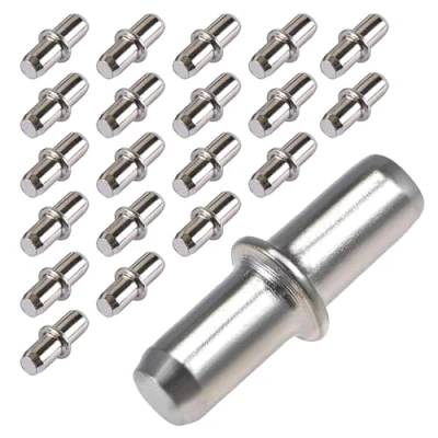 Imagen de 20x Portaestantes Soporte para Estante,Soporte Tablas,Soporte Estantes de 5 mm Taladrar Baldas Acero Macizo Niquelado Balda ara Armario Gabinete