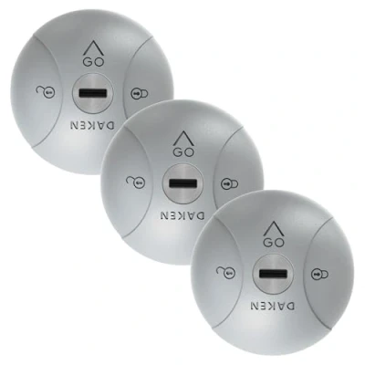 Imagen de DAKEN Saturn GO Triple Juego de 3 cerraduras angulares fijas para vehículos utilitarios, bloqueo manual, Zamak, color gris