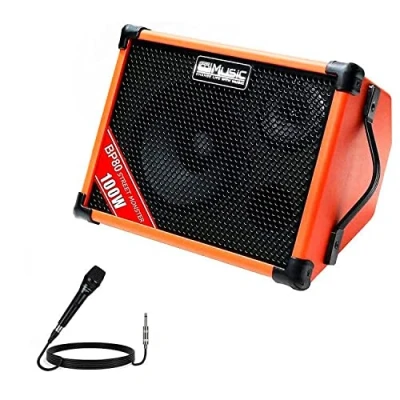 Imagen de Coolmusic BP80 100W Altavoz Bluetooth para Exteriores con batería Recargable, Entrada Auxiliar, micrófono dinámico Compatible, transmisión en Vivo por teléfono móvil y grabación Interna