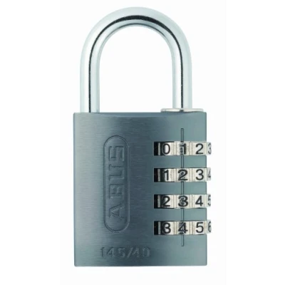 Imagen de Abus 145/40 titanio B Candado aluminio combinacion 40mm 4 dígitos blister