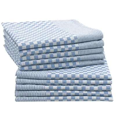 Imagen de ZOLLNER 10 paños de Cocina a Cuadros Azules, Extra Grandes, 54x100 cm, algodón